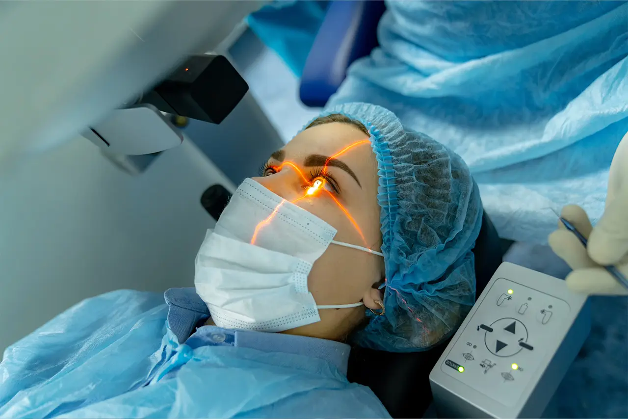Advanced laser technology used for treating eye conditions like glaucoma or refractive errors.
