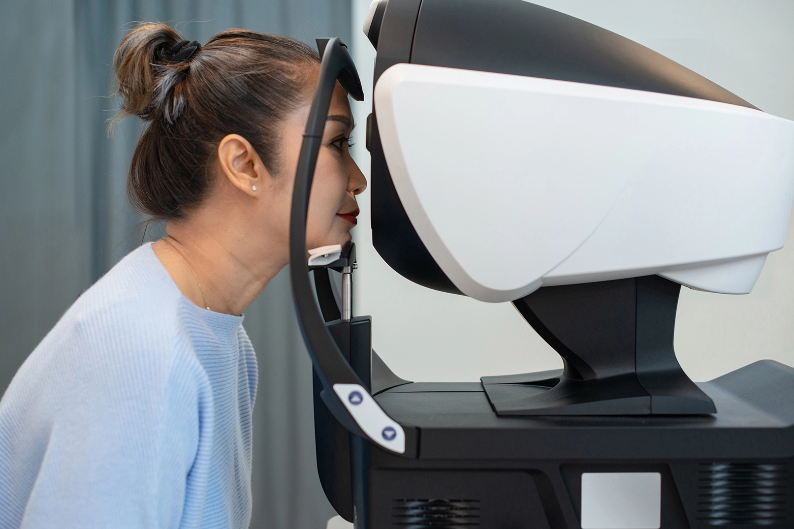 Woman taking part in vision check